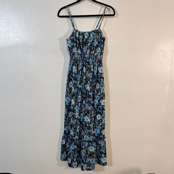 Grace Karin Dresses & Skirts - Grace Karin Womens Blue Floral Maxi Dress Small Smocked NWT